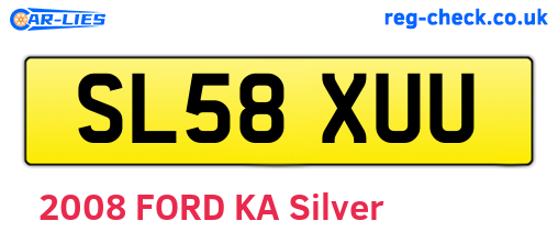 SL58XUU are the vehicle registration plates.