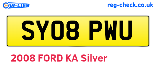 SY08PWU are the vehicle registration plates.