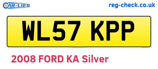 WL57KPP are the vehicle registration plates.