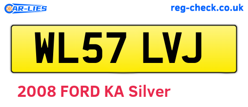 WL57LVJ are the vehicle registration plates.