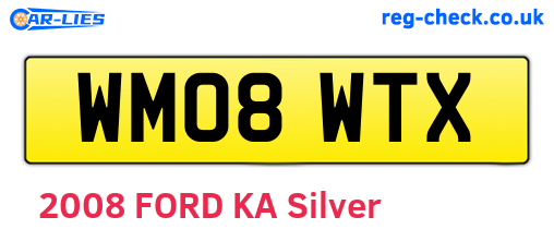 WM08WTX are the vehicle registration plates.