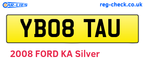 YB08TAU are the vehicle registration plates.