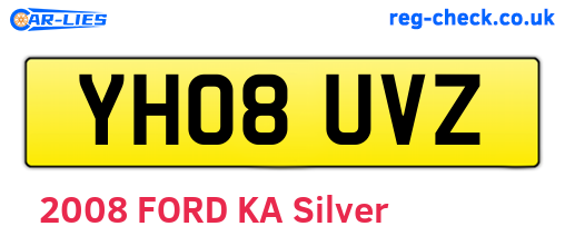 YH08UVZ are the vehicle registration plates.