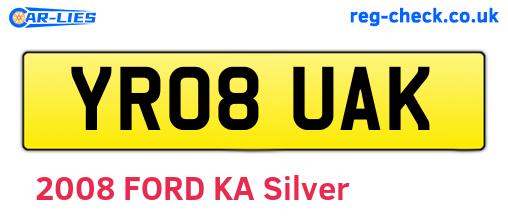YR08UAK are the vehicle registration plates.