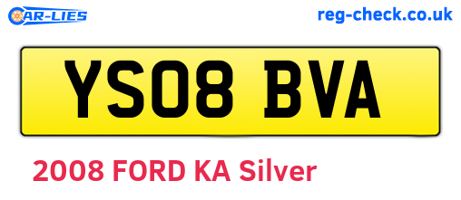YS08BVA are the vehicle registration plates.