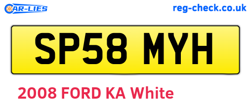 SP58MYH are the vehicle registration plates.