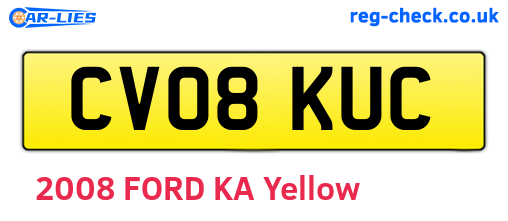 CV08KUC are the vehicle registration plates.