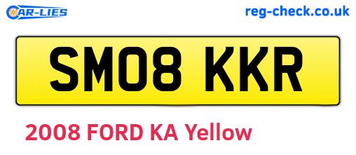 SM08KKR are the vehicle registration plates.