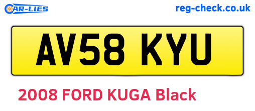 AV58KYU are the vehicle registration plates.