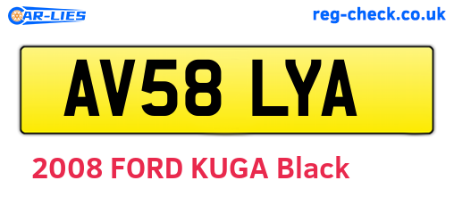 AV58LYA are the vehicle registration plates.