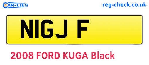 N1GJF are the vehicle registration plates.