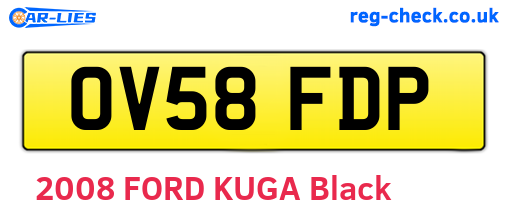 OV58FDP are the vehicle registration plates.