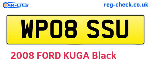 WP08SSU are the vehicle registration plates.