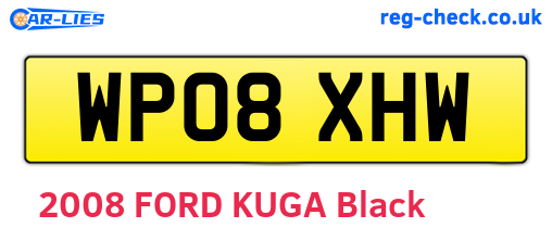 WP08XHW are the vehicle registration plates.