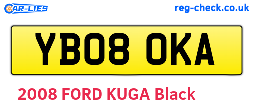 YB08OKA are the vehicle registration plates.