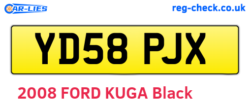 YD58PJX are the vehicle registration plates.