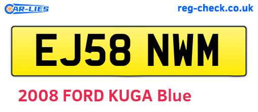 EJ58NWM are the vehicle registration plates.