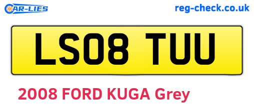 LS08TUU are the vehicle registration plates.