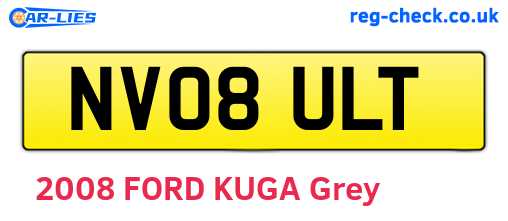 NV08ULT are the vehicle registration plates.