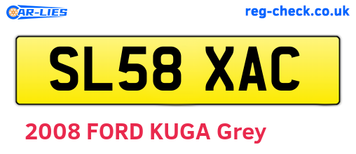 SL58XAC are the vehicle registration plates.