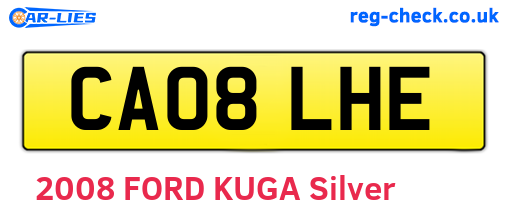 CA08LHE are the vehicle registration plates.