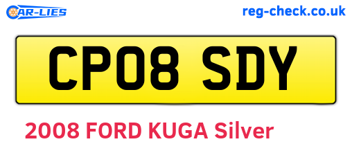 CP08SDY are the vehicle registration plates.