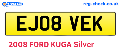 EJ08VEK are the vehicle registration plates.