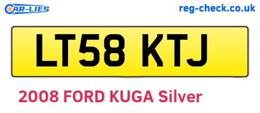 LT58KTJ are the vehicle registration plates.
