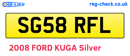 SG58RFL are the vehicle registration plates.