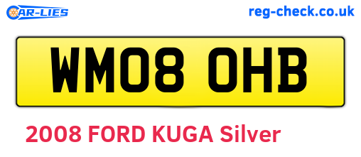 WM08OHB are the vehicle registration plates.