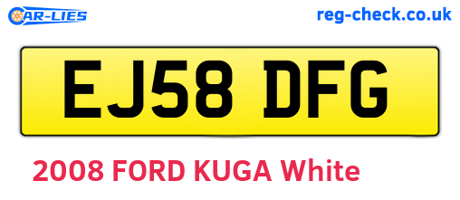 EJ58DFG are the vehicle registration plates.