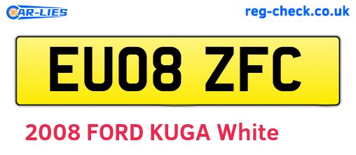 EU08ZFC are the vehicle registration plates.