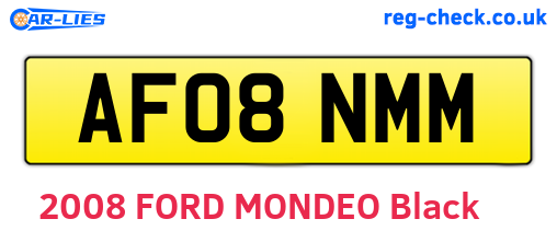 AF08NMM are the vehicle registration plates.