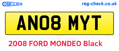 AN08MYT are the vehicle registration plates.