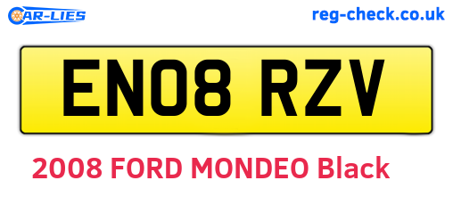 EN08RZV are the vehicle registration plates.