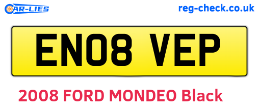 EN08VEP are the vehicle registration plates.