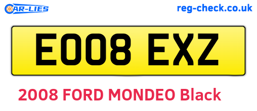 EO08EXZ are the vehicle registration plates.