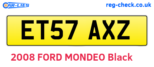 ET57AXZ are the vehicle registration plates.
