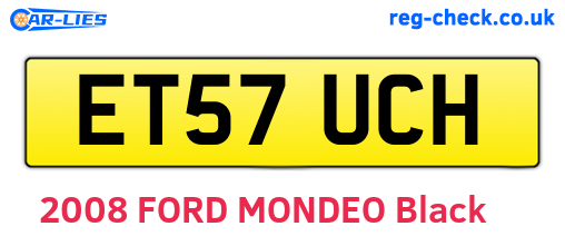 ET57UCH are the vehicle registration plates.