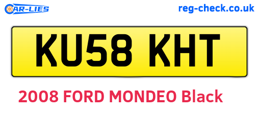 KU58KHT are the vehicle registration plates.