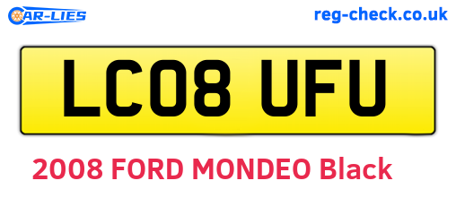 LC08UFU are the vehicle registration plates.
