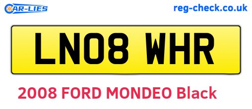 LN08WHR are the vehicle registration plates.