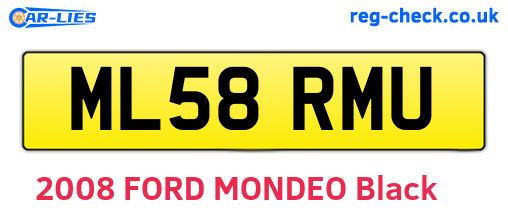 ML58RMU are the vehicle registration plates.