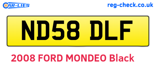 ND58DLF are the vehicle registration plates.
