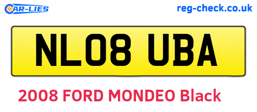 NL08UBA are the vehicle registration plates.