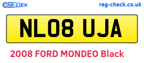 NL08UJA are the vehicle registration plates.