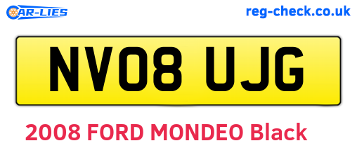 NV08UJG are the vehicle registration plates.