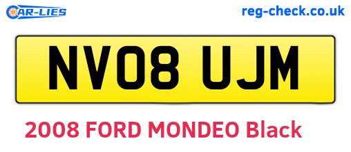 NV08UJM are the vehicle registration plates.