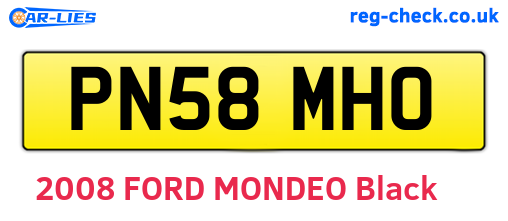 PN58MHO are the vehicle registration plates.