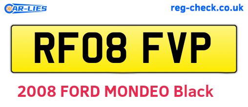 RF08FVP are the vehicle registration plates.